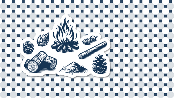 Båltænding med naturmaterialer